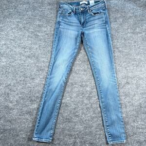 Abercrombie & Fitch Womens Skinny Jeans Low Mid Rise 2R W26 L31 Blue Stretch